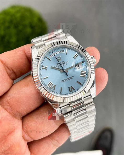 rolex platino blu|rolex day date platinum.